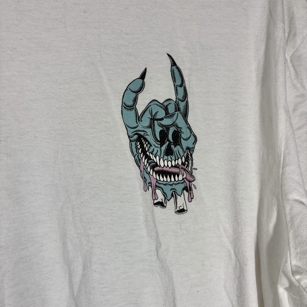 AllSaints Handy Crew Tshirt Size M Blue Monster Oversized Streetwear Skater Punk - Picture 2 of 7